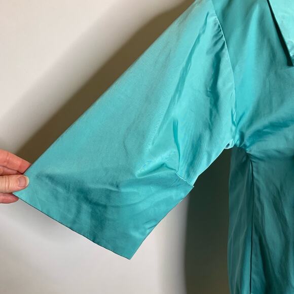 Etcetera light "Tiffany" blue zip up lightweight jacket size 4 - Picture 6 of 14